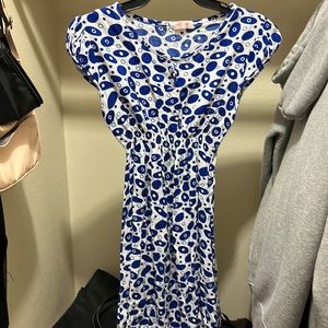 white and blue children’s dress made in vietnam